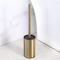 thumbnail image 1 of Stainless Steel Compact Toilet Brush and Holder, free standing,Heavy Duty Cleaner for Bathroom, Gold, 1 of 6