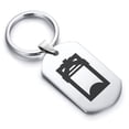 thumbnail image 1 of Stainless Steel Toki (Adze) Maori Symbol Dog Tag Keychain Circle Ring, 1 of 2