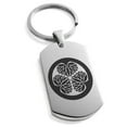thumbnail image 1 of Stainless Steel Tokugawa Samurai Crest Engraved Dog Tag Keychain Keyring, 1 of 1