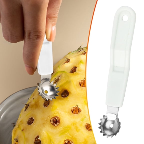 Stainless Steel Tomato Corer Strawberry Huller Remover Tool With Hanging Hole For Home Kitchen (White, 16*2*11cm)
