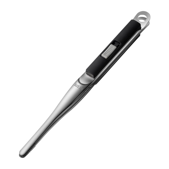Stainless Steel Tongs for Cooking – 9 Inch Kitchen Tongs with Locking Mechanism, Heat-Resistant Tips, Dishwasher Safe