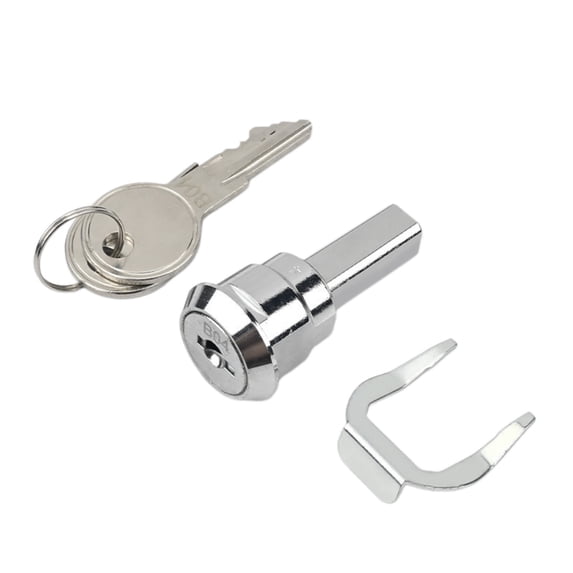 Stainless Steel Tool Box Lock Replacement Set, Universal Drawer Lock with Keys 180° Rotation Compatible with Truck Toolbox Cabinet Storage Case(Fastening Tab and Keys, Cylinder) (1 Pack)