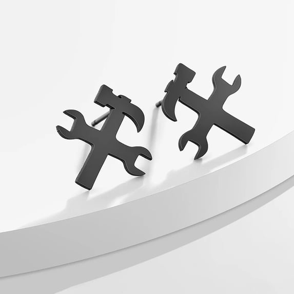 Stainless Steel Tools Svg Bundle Earrings Mechanic Tools Svg Stud Earrings for Men and Women