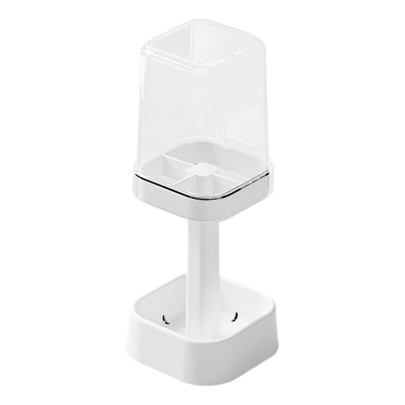 Stainless Steel Toothbrush Holder with Cover - Bathroom Toothbrush Cup and Toothpaste Organizer - Covered Toothbrush Stand for Sink Counter - Toothbrush Storage with Lid - 1 Pack