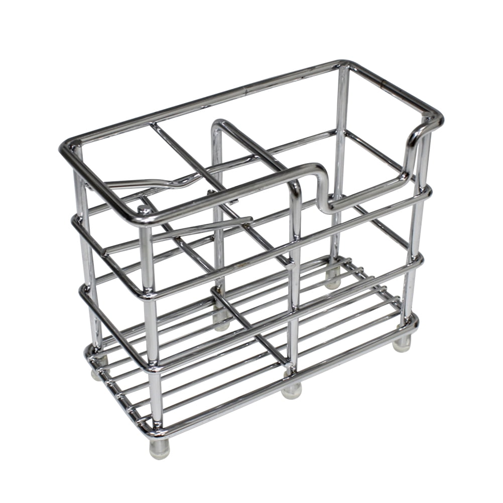 Stainless Steel Toothbrush Holder Toothpaste Organizer Stand Bathroom