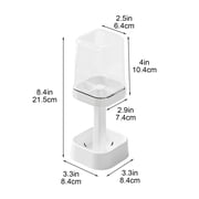 Stainless Steel Toothbrush Holder with Lid | Toothbrush & Toothpaste Organizer | Bathroom Countertop Storage Cup for Family & Kids