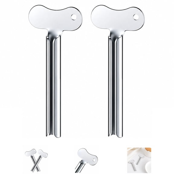 Stainless Steel Toothpaste Squeezer Key, Metal Tube Roller Wringer for Toothpaste, Paint, Cream & Cosmetic Tubes, Multi-Use Tube Squeezing Aid