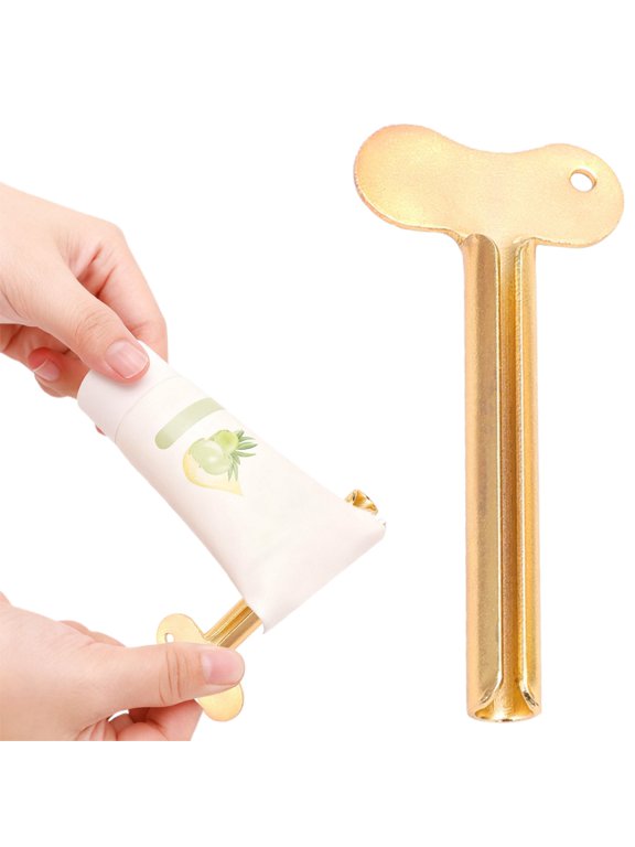 Stainless Steel Toothpaste Squeezer, Metal Tube Wringer Key, Manual Roller for Paint Cosmetic Dye Tubes, Rust-Proof Portable Design, Keychain Hole for Easy Carry, An Extruder