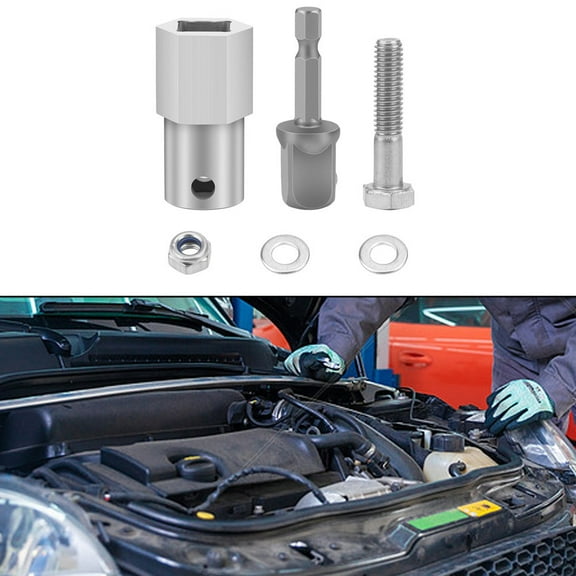 Stainless Steel Top Wind Trailer Crank Handle Cordless Drill Adapter Kit