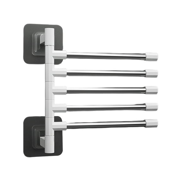 Stainless Steel Towel Bar with Swing Out Arm Hotel Towel Holder for Bathroom and Kitchen 360 Degree Rotate Wall Mounted
