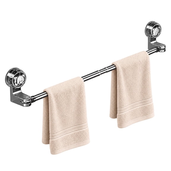 Stainless Steel Towel Racks for Bathroom, Adjustable 19.7"-39.4", No Drill Wall Mounted Towel Holder Rod, Sturdy Rustproof Towel Storage Bar for Shower Hotel Trailer