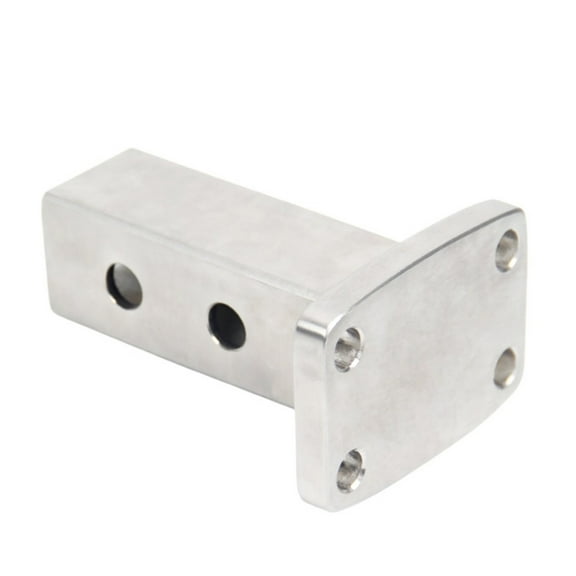 Stainless Steel Trailer 50 X 50 MM Pintle Hook Receiver Hitch Adapter Plate Mount Camper RV Parts Caravan Accessories ,Easy to Install