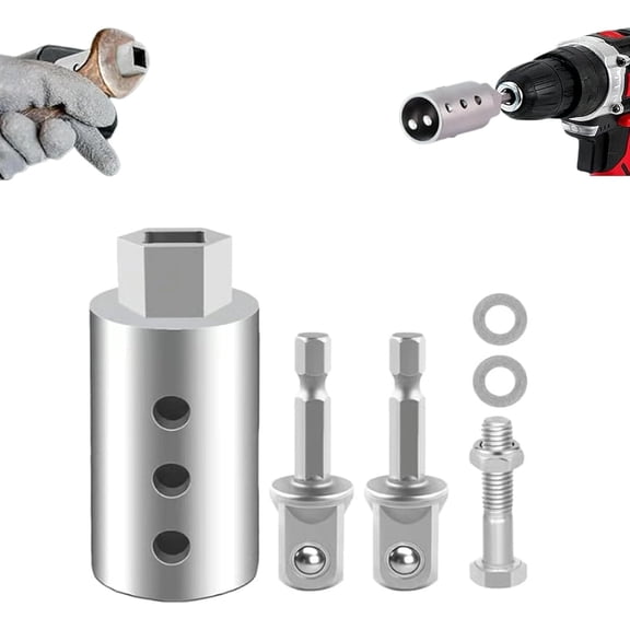 Stainless Steel Trailer Jack Drill Adapter – Heavy Duty 1/2 Inch Drive Socket for RV, Boat & Utility Trailer Jack Crank, Wear‑Resistant & Drill Compatible (#A)