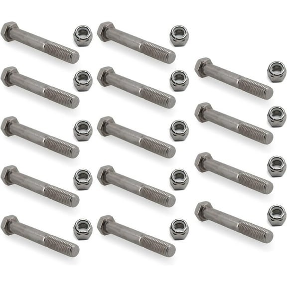 Stainless Steel Trailer Leaf Spring Mounting Bolts 3 1/2 inch Length 1/2 inch Diameter - Set of 14