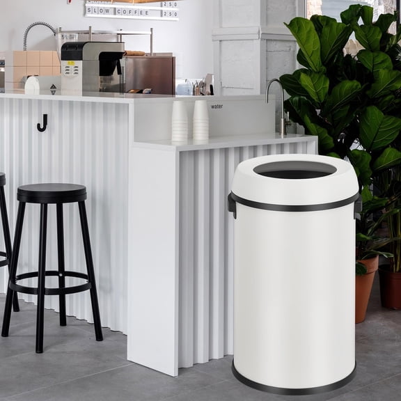 Stainless Steel Trash Can,Heavy Duty Brushed Kitchen Garbage Can,Hands-Free Step Pedal Bin for Home,Office,Bathroom,17 Gallon/65 Liter