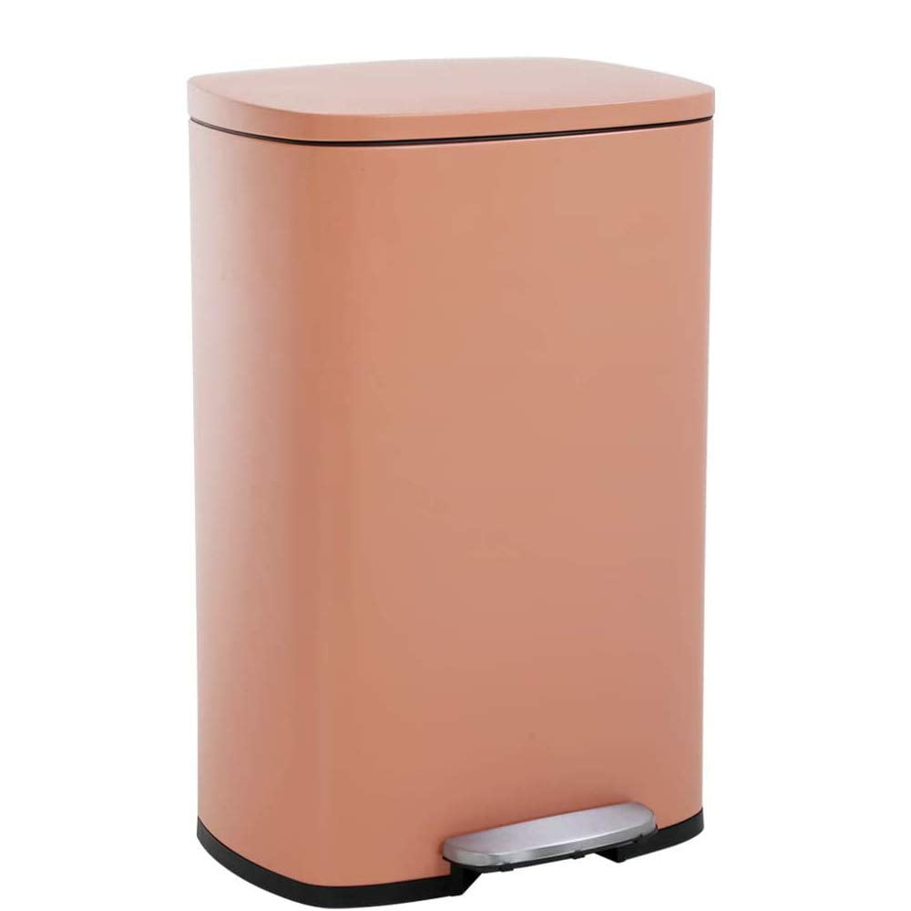 Stainless Steel Trash Can Step 13 Gallon Metal Trash Can with Lid Large ...