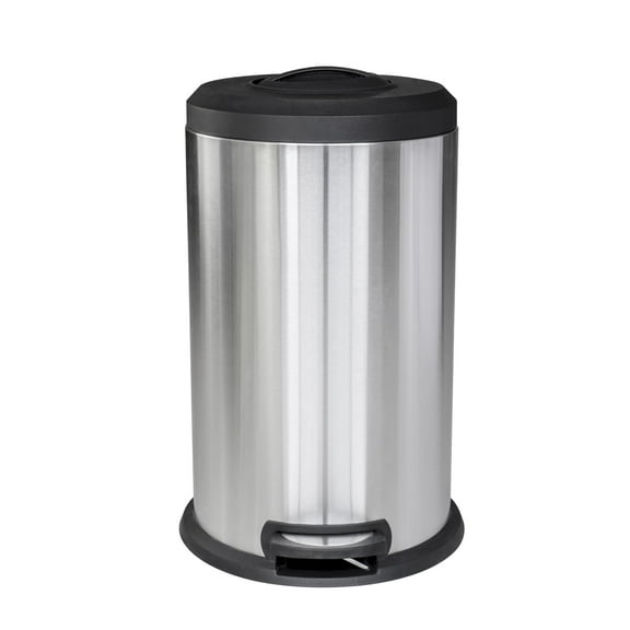 Ready Covers 40L Stainless Steel Step-On Trash Can Silver