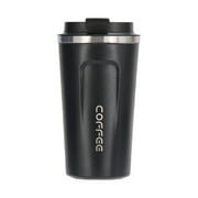 Stainless Steel Travel Coffee Mug, Double Wall Vacuum Insulated Reusable Cup with Lid for Hot & Cold Drinks, Portable for Car, Office & Travel