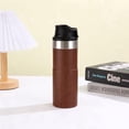 thumbnail image 1 of 16 oz Stainless Steel Vacuum Insulated Leakproof Travel Mugs, Brown, 1 of 5