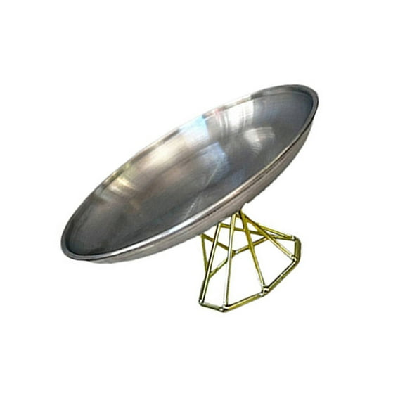 Stainless Steel Tray for Dining and Decoration Elegant High-footed Dessert Plate