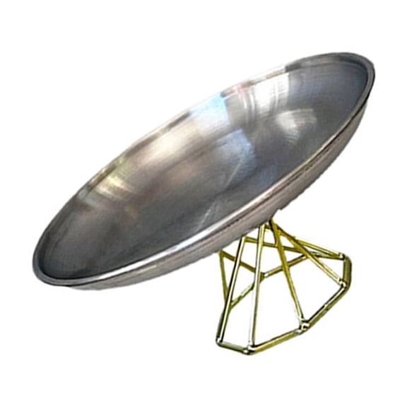 Stainless Steel Tray for Dining and Decoration Elegant High-footed Dessert Plate