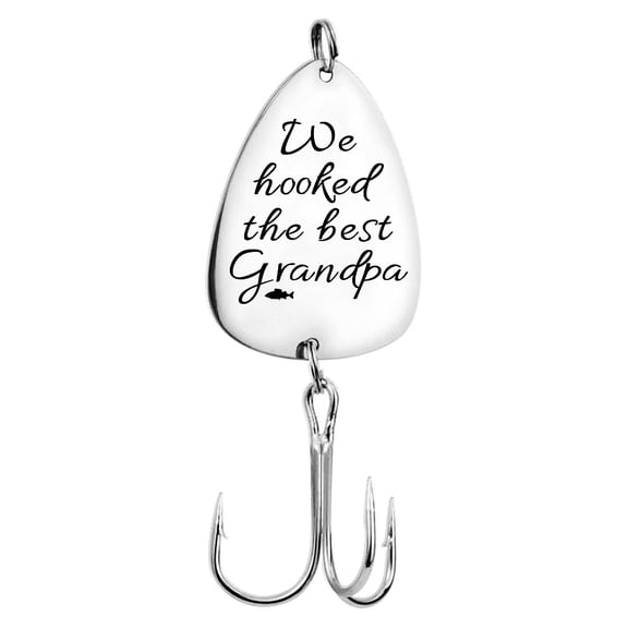 Stainless Steel Treble Fishhooks Fishing Circle Hook with Gift Box Fishing Lures Hook Fishing Tackle for Grandpa Birthday Thanksgiving Day Gift - We