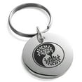 thumbnail image 1 of Stainless Steel Tree of Life Yin Yang Engraved Small Medallion Circle Charm Keychain Keyring, 1 of 1