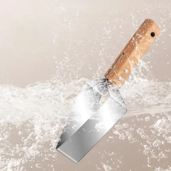 Stainless Steel Triangle Watermelon Slicer with Wooden Handle, Multipurpose Melon Cutter for Picnic, Camping and BBQ