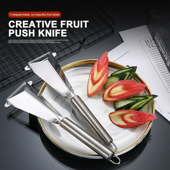 Stainless Steel Triangular Fruit Carving Knife Vegetable Cutter for Home Kitchen and Restaurant