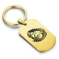 thumbnail image 1 of Stainless Steel Tribal Aquarius Zodiac (Water Bearer) Dog Tag Keychain Circle Ring, 1 of 2