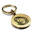 thumbnail image 1 of Stainless Steel Tribal Aquarius Zodiac (Water Bearer) Round Medallion Keychain Circle Ring, 1 of 2