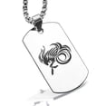 thumbnail image 1 of Stainless Steel Tribal Capricorn Zodiac (Sea Goat) Dog Tag Pendant Necklace, 1 of 3