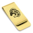 thumbnail image 1 of Stainless Steel Tribal Leo Zodiac (Lion) Classic Slim Money Clip Credit Card Holder, 1 of 2