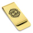 thumbnail image 1 of Stainless Steel Tribal Pisces Zodiac (Two Fishes) Classic Slim Money Clip Credit Card Holder, 1 of 2