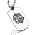 thumbnail image 1 of Stainless Steel Tribal Pisces Zodiac (Two Fishes) Dog Tag Pendant Necklace, 1 of 3