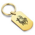 thumbnail image 1 of Stainless Steel Tribal Sagittarius Zodiac (Centaur Archer) Dog Tag Keychain Circle Ring, 1 of 2