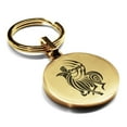 thumbnail image 1 of Stainless Steel Tribal Sagittarius Zodiac (Centaur Archer) Round Medallion Keychain Circle Ring, 1 of 2