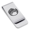 thumbnail image 1 of Stainless Steel Tribal Scorpio Zodiac (Scorpion) Classic Slim Money Clip Credit Card Holder, 1 of 2