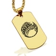 thumbnail image 1 of Stainless Steel Tribal Scorpio Zodiac (Scorpion) Dog Tag Pendant Necklace, 1 of 3