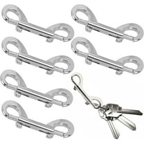 Stainless Steel Trigger Chain Clip,Happon 6Packs Dog Lead Clips,Zinc Alloy Double Ended Bolt Snap Hooks for Water Bucket Pet Feed Bucket Agricultural Equine Dog Leash