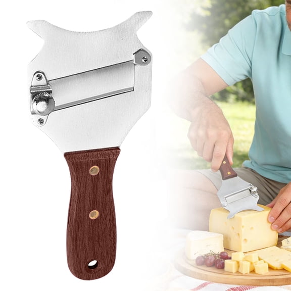 Stainless Steel Truffle & Cheese Slicer with Adjustable Blade – Chocolate Shaver with Premium Glossed Rosewood Handle for Kitchen Gadgetry