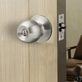 thumbnail image 1 of Stainless Steel Tubular Door Lock, Exterior Handle Deadbolt, Door Handle With Lock, Satin Finish, 3 Keys, For Interior & Exterior Doors, Meiiso, 1 of 9
