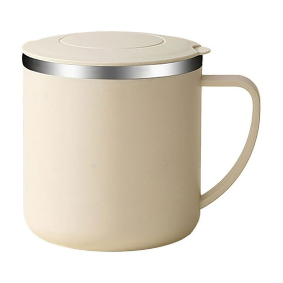 Stainless Steel Tumbler, 12oz Double Wall Insulated Travel Mug with Lid, Leak Proof for Hot Coffee Cold Tea, Office Commute and Outdoor Use(White)