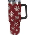 thumbnail image 1 of Stainless Steel Tumbler 40oz, Vintage Christmas Winter Snowflake Leakproof Tumblers Insulated Water Bottle with Straw And Lid, Car Coffee Cups Travel Mug Universal Fits for Water, Iced Tea, 1 of 7