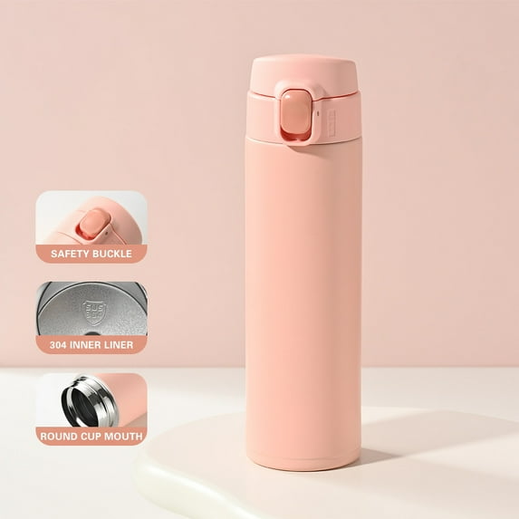 Stainless Steel Tumbler under $5! Xqxayjr Stainless Steel Tumbler with Handle, 450ml Insulated Travel Mug with Push-Button Lid, Portable Thermal Cup for Hot Cold Beverages