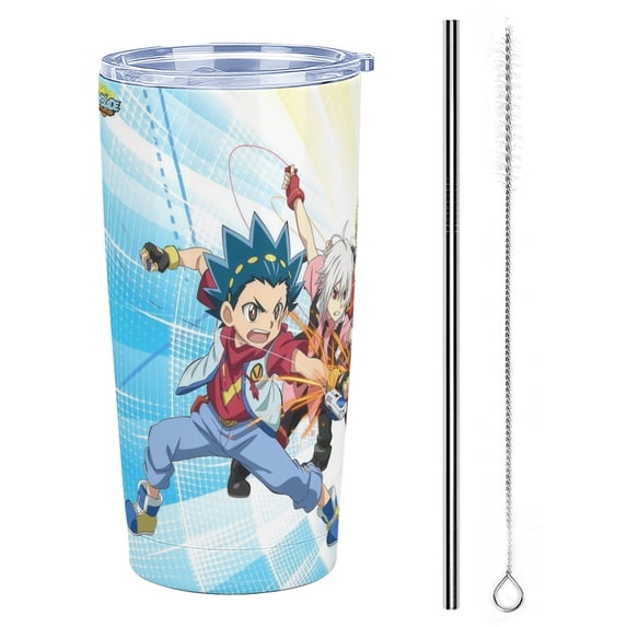 Stainless Steel Tumbler Cup with Lid for Beyblade Burst Double Walled Insulated Travel Coffee Cup Keeps Drinks Cold & Hot 20 oz