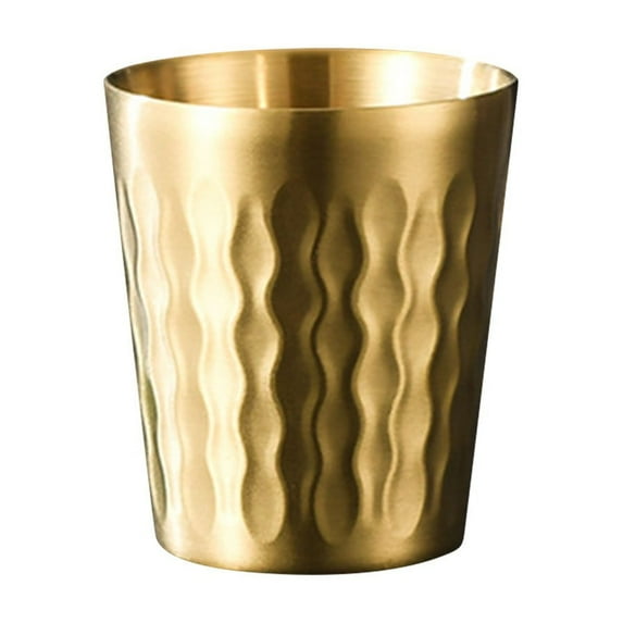 Stainless Steel Tumbler With Textured Wave Pattern Surface Reusable Drinking Cup For Home And Office Use