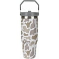 thumbnail image 1 of Stainless Steel Tumbler with Lid And Straw 30 Oz Top Handle Brown Duck Camouflage Leakproof Vacuum Insulated Water Bottle for Car Travel, 1 of 6