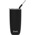 Stainless Steel Tumbler with Straw 24 Fl Oz Onyx Keeps Drinks