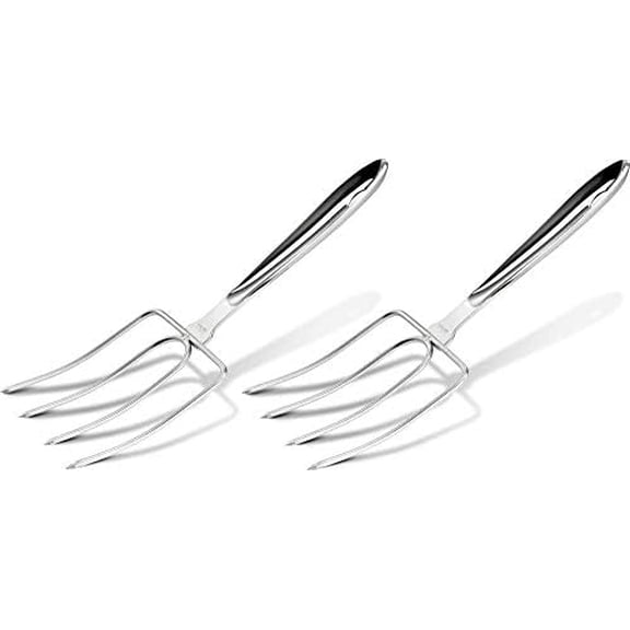 Stainless Steel Turkey Lifter,Set of 2 Heavy Roasted Turkey Meat Forks For Thanksgiving